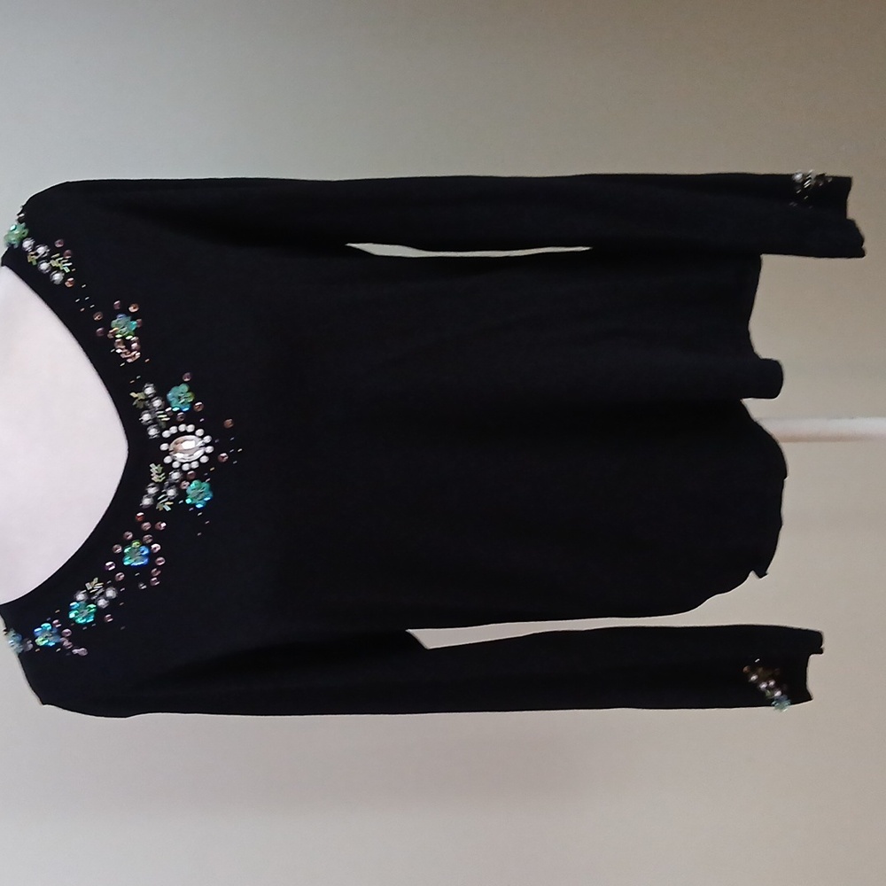 2/$15 West End Vintage Embellished Knit Pullover